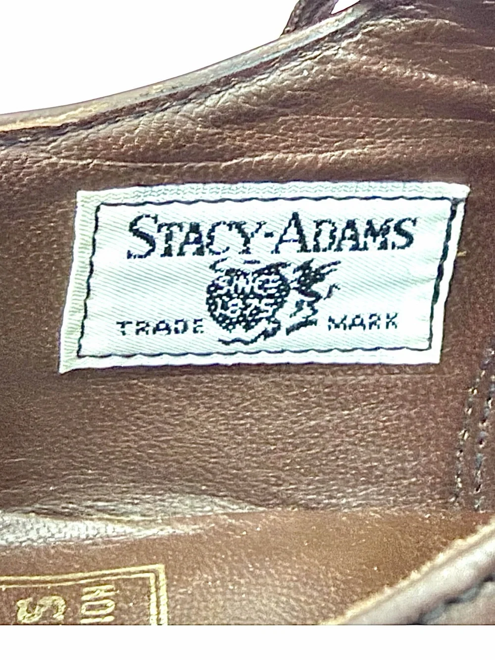 Vintage Stacy Adams Brown Leather Oxford Dress Shoes 8.5 D Classic